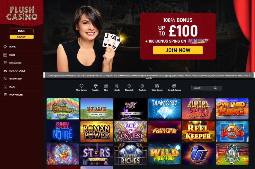 plush casino welcome bonus