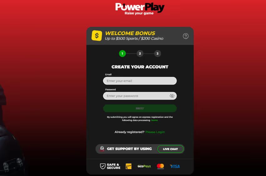 powerplay casino new player login