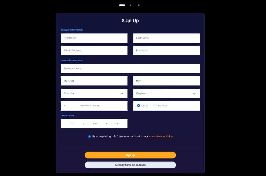 prism casino new player login