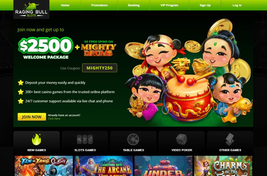 raging bull slots casino welcome bonus