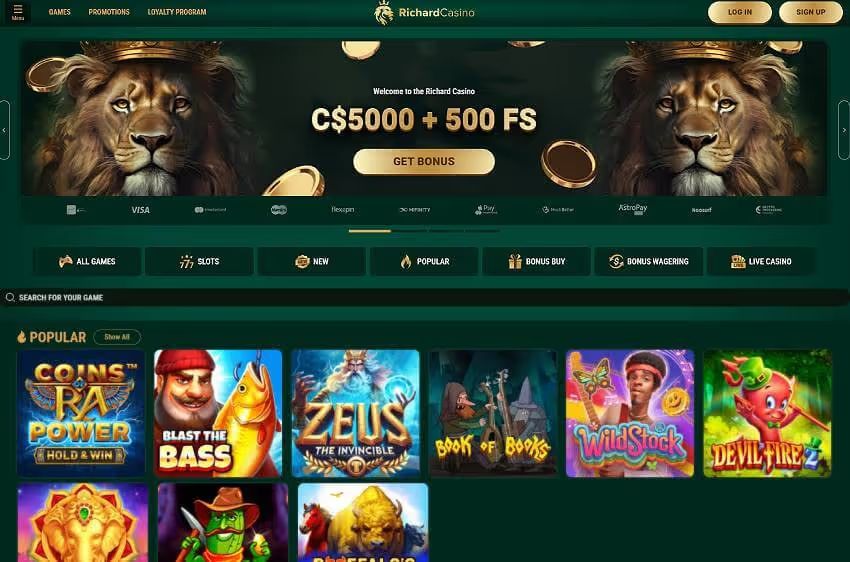 richard casino welcome bonus