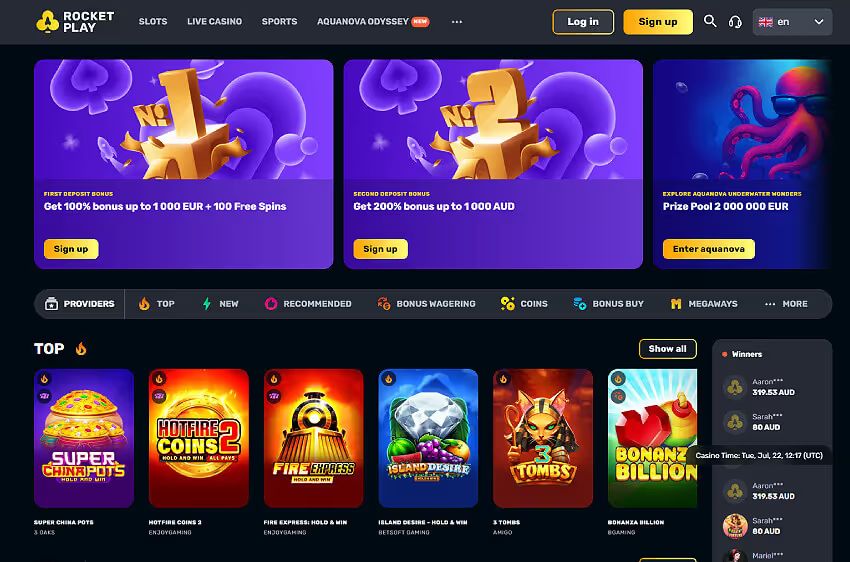 roket play casino welcome bonus