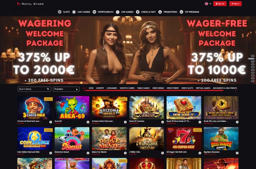 royal stars casino welcome bonus