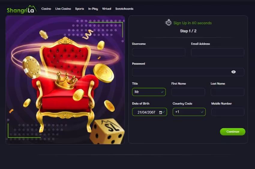 shangri la casino new player login