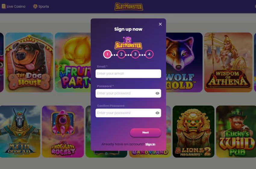 slotmonster casino new player login