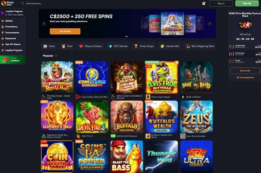 slotozen casino welcome bonus