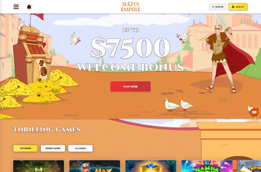 slots empire casino welcome bonus