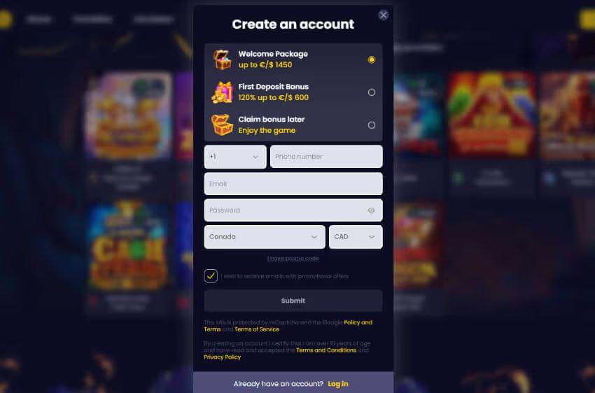 slotsgem casino new player login