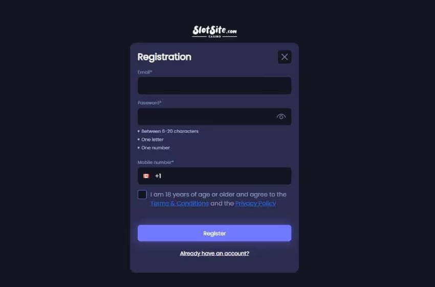 slotsite.com casino new player login