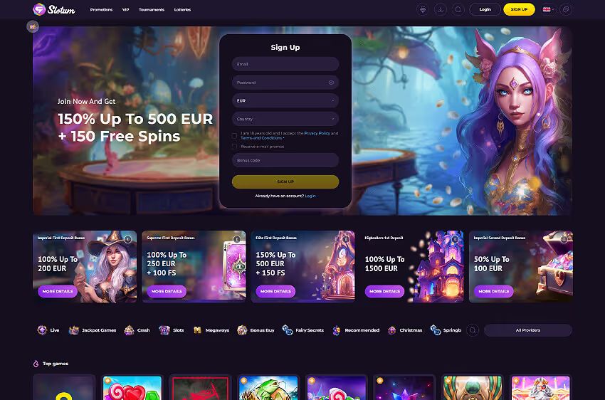 slotum casino welcome bonus