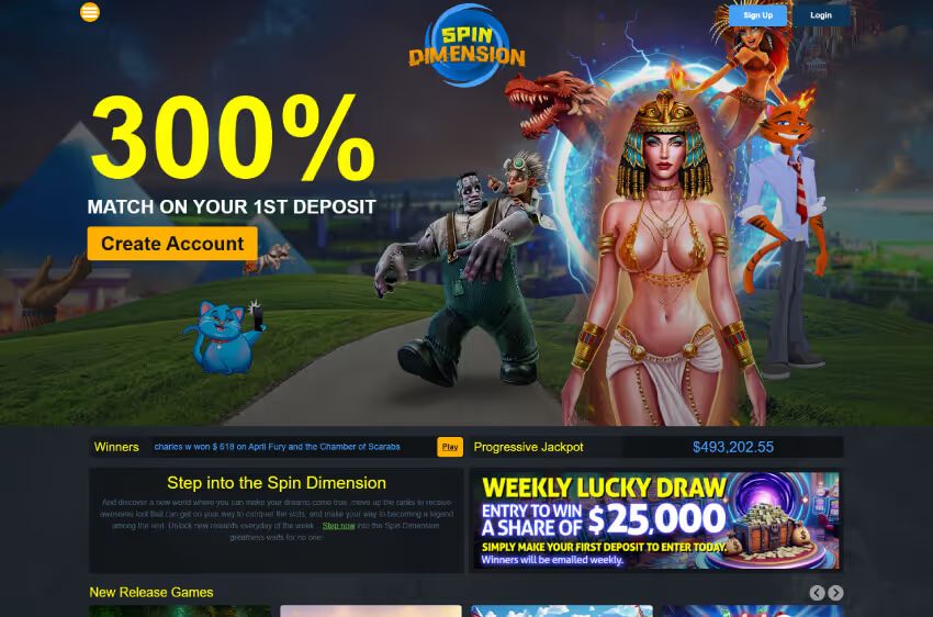 spin dimensiion casino welcome bonus