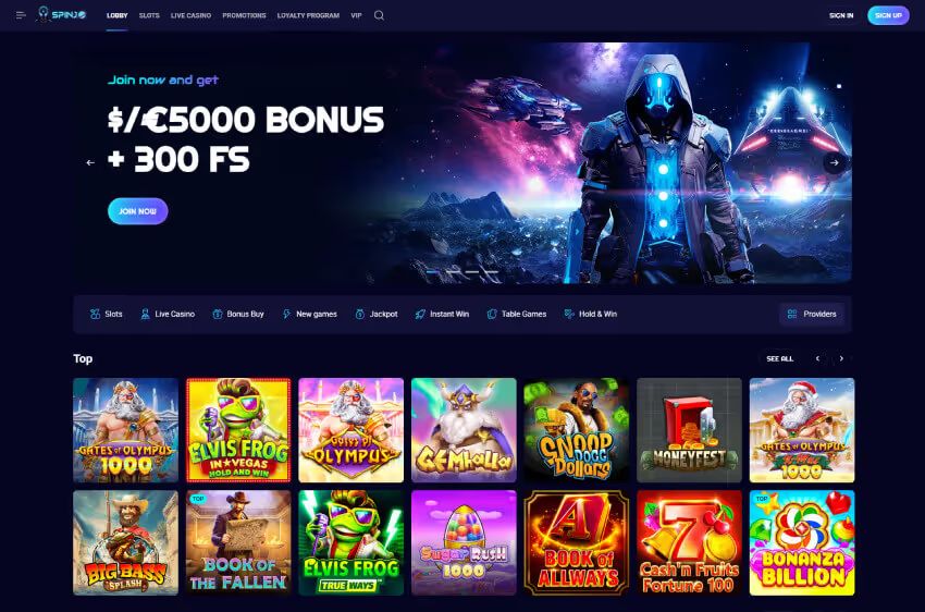 spinjo casino welcome bonus