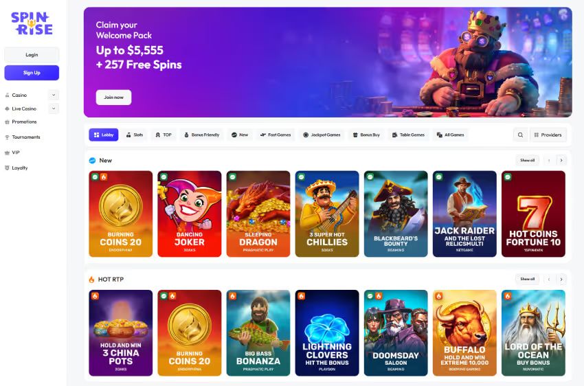 spinrise casino welcome bonus