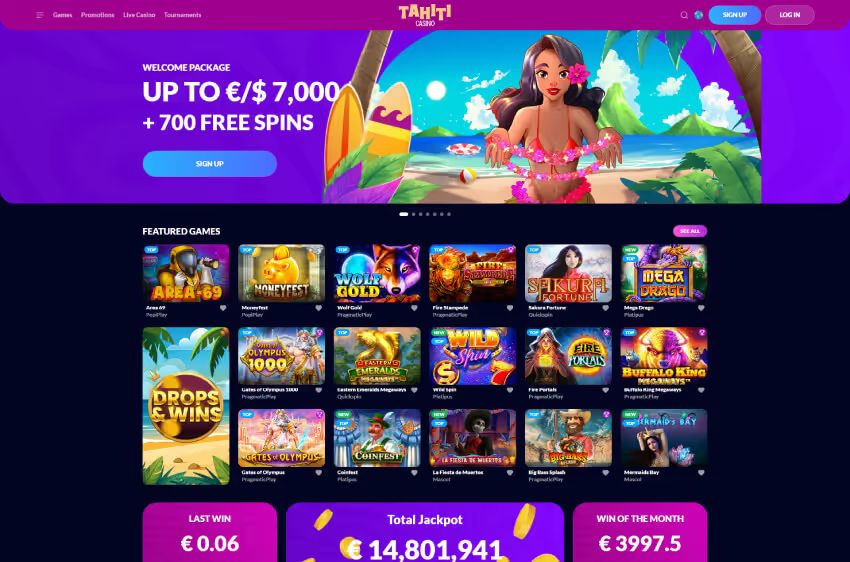 tahiti casino welcome bonus