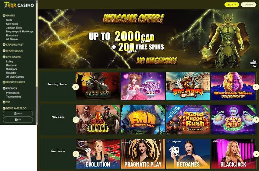 thor casino welcome bonus