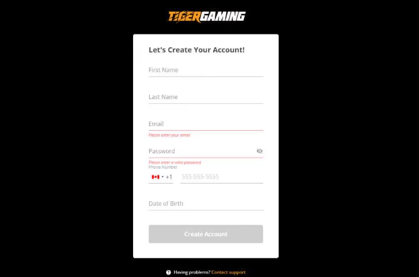tiger gaming casino new player login