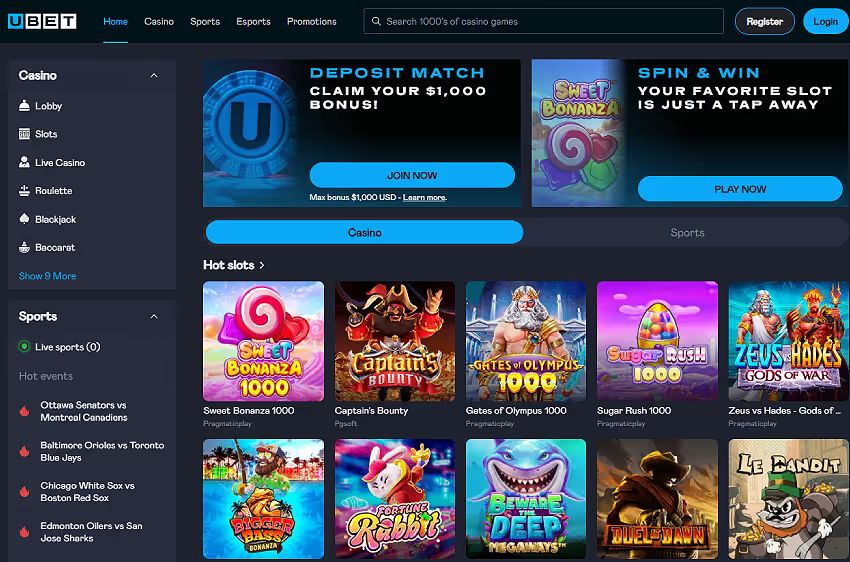 ubet casino welcome bonus