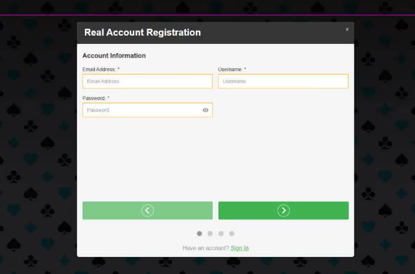 vegas2web casino new player login