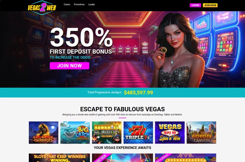 vegas2web casino welcome bonus