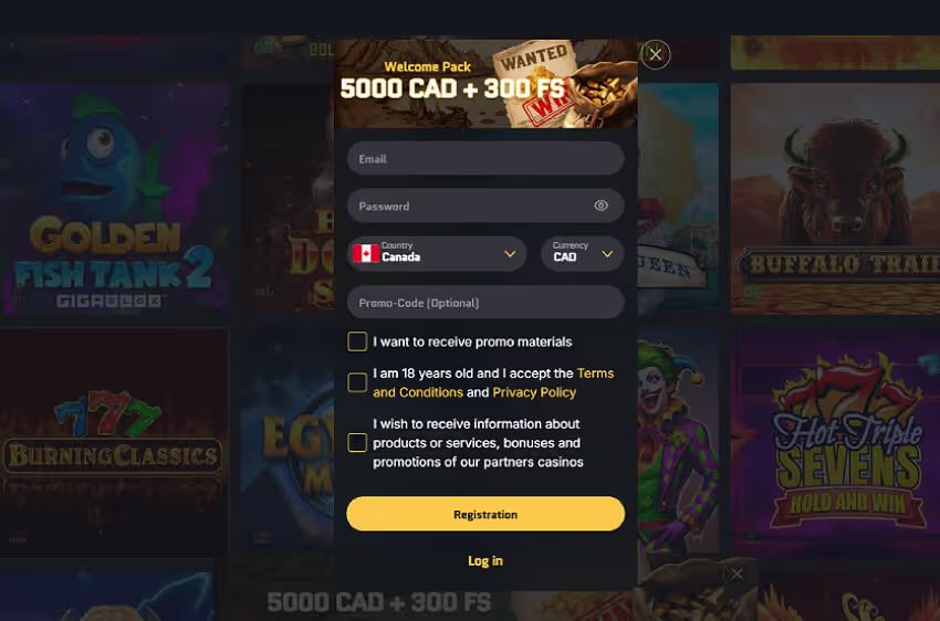 wanted win casino new player login