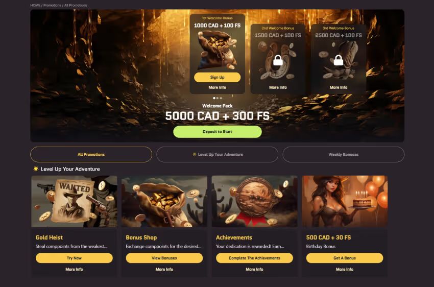 wanted win casino welcome bonus