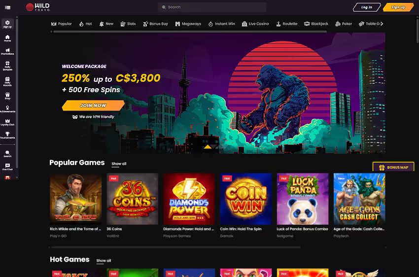wild tokyo casino welcome bonus