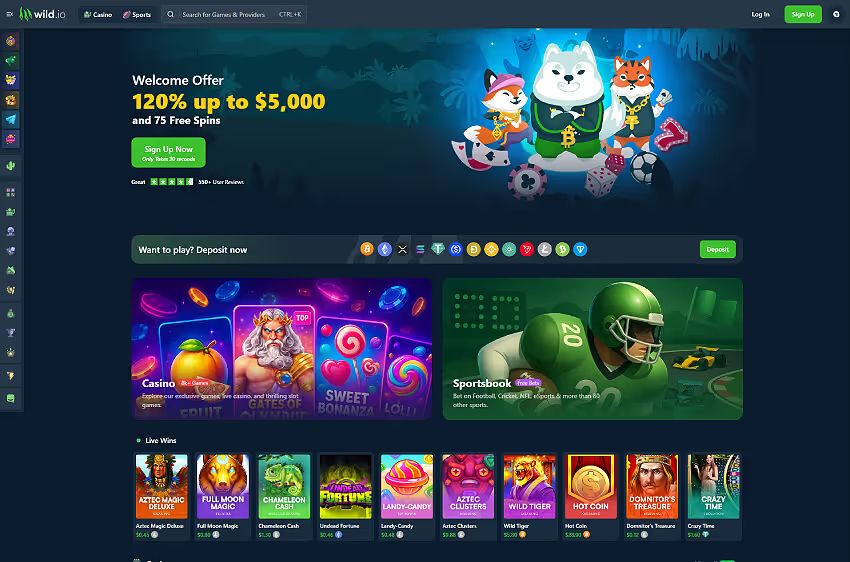 wild.io casino welcome bonus
