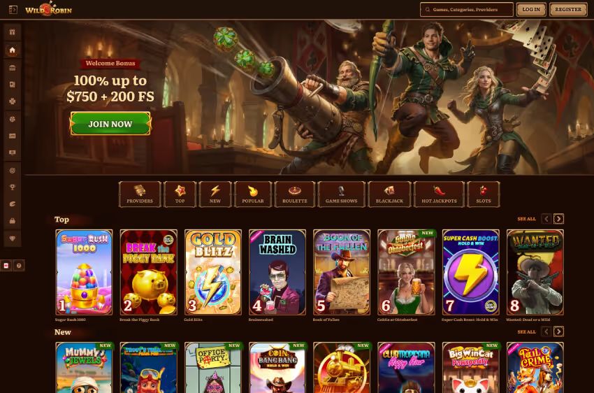 wildrobin casino welcome bonus