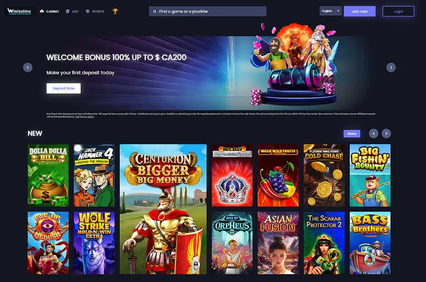 winissimo casino welcome bonus