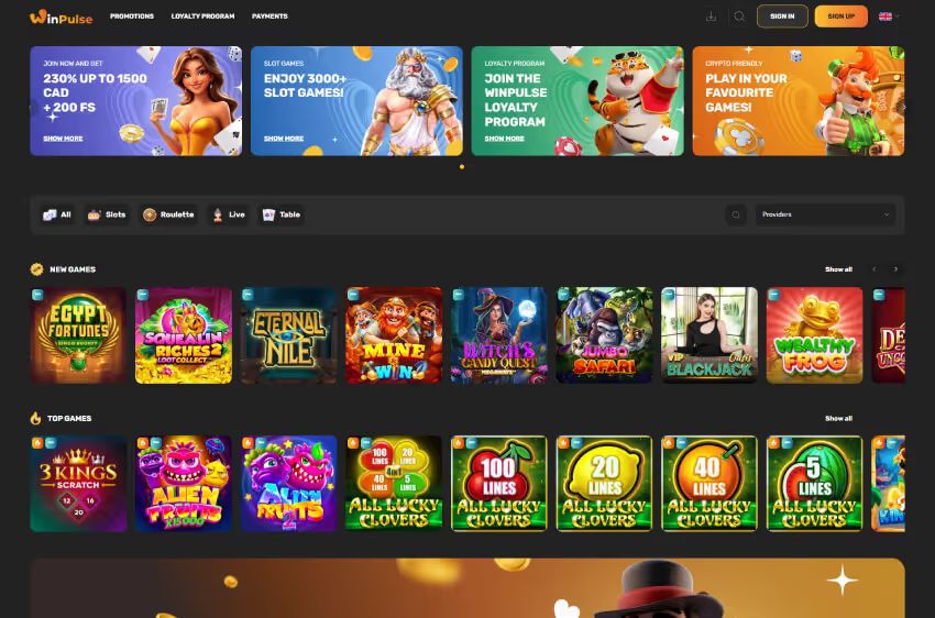 winpulse casino welcome bonus