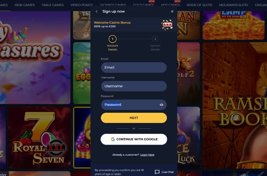 winscore casino new player login