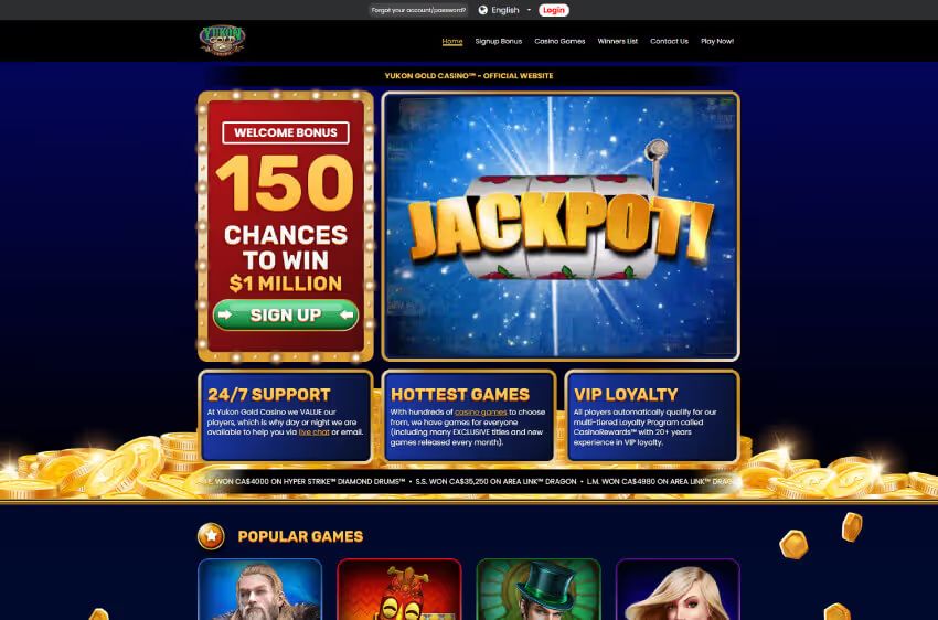 yukon gold casino welcome bonus