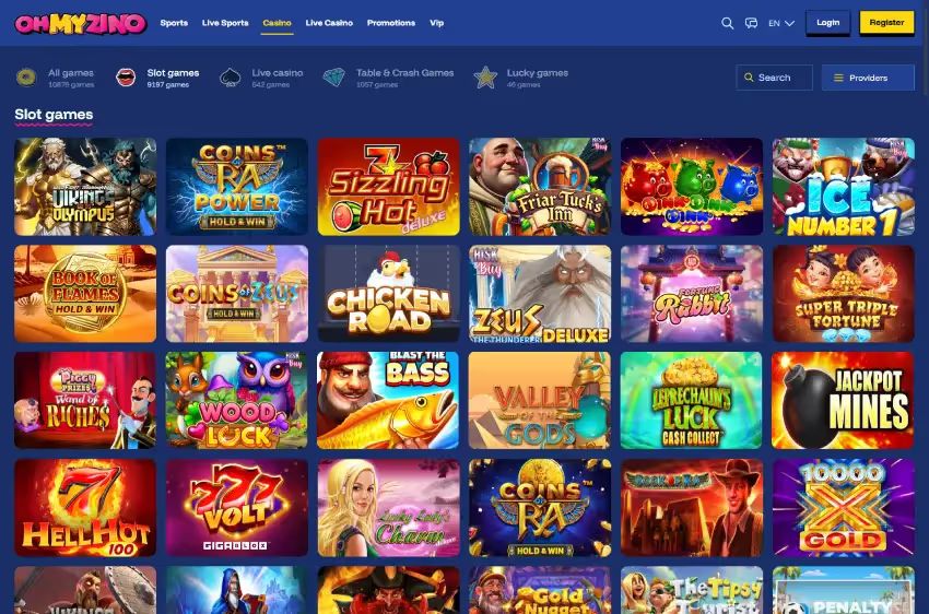 オーマイジノ スロットページ（デスクトップビュー）