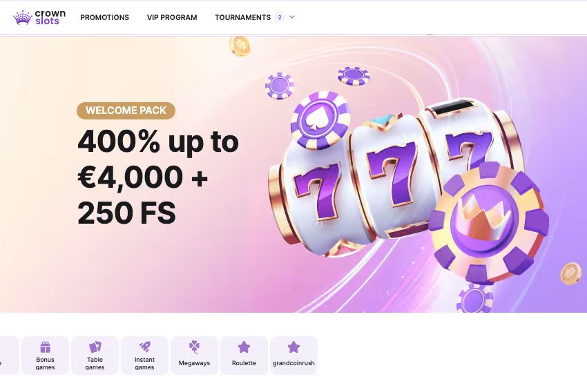 crownslots casino welcome pack