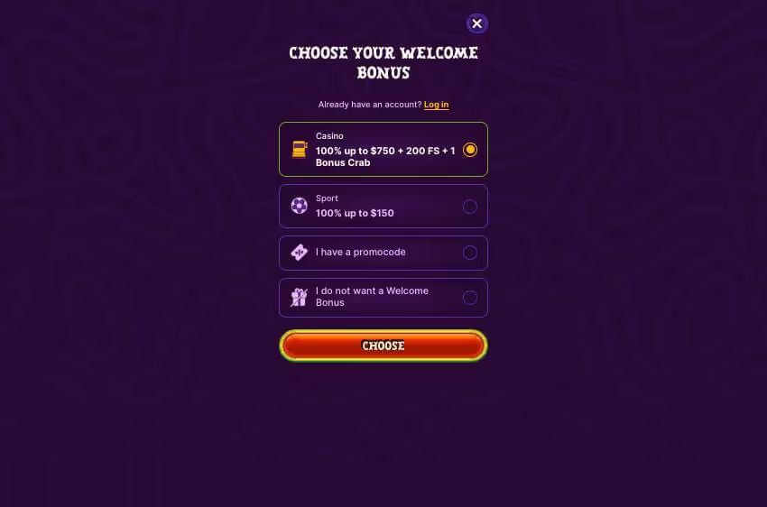 duospin casino new player login window