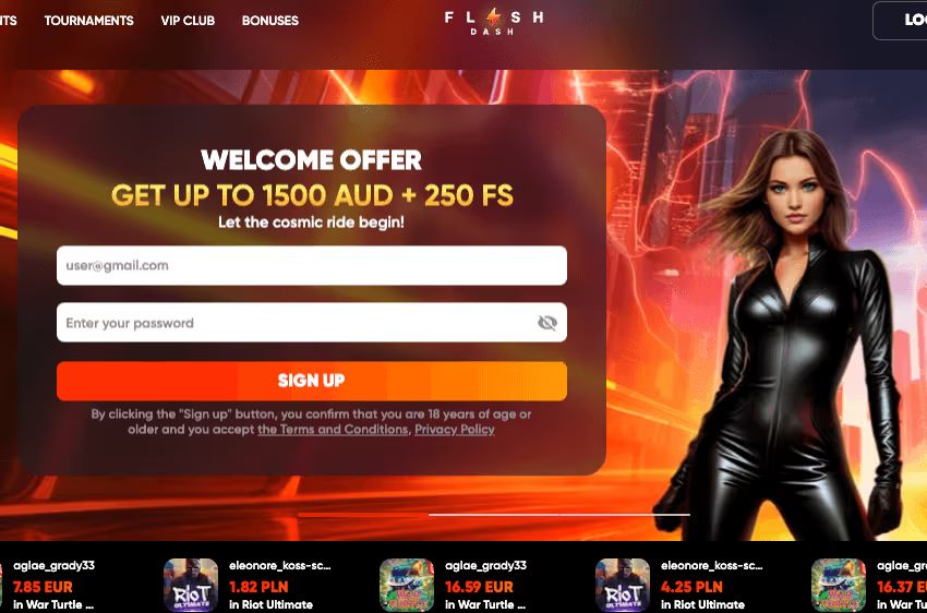 flashdash casino welcome bonus