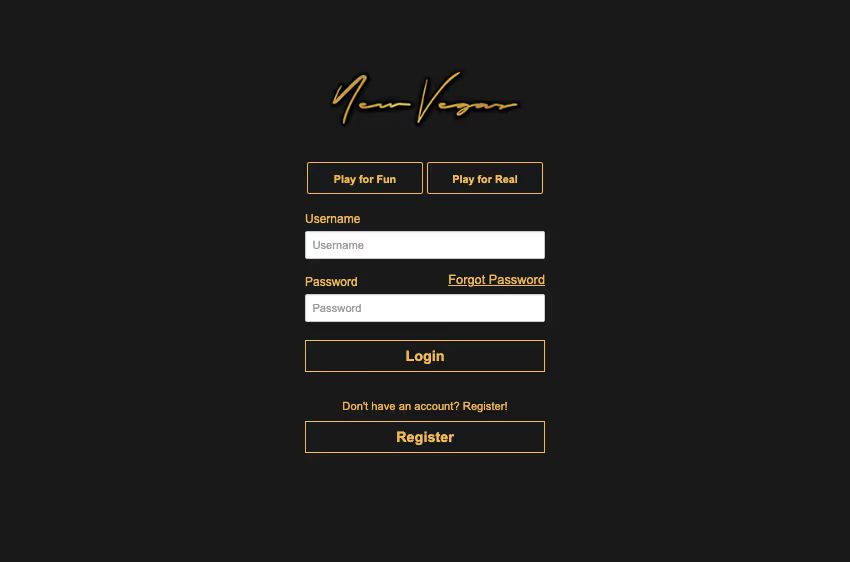 new vegas casino login