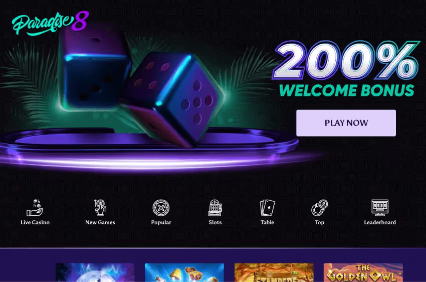 paradise8 casino welcome bonus