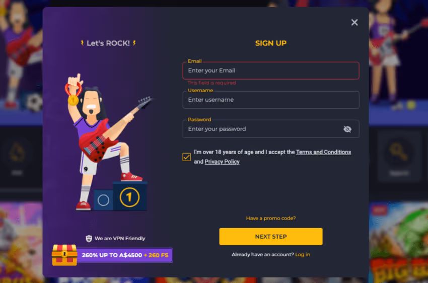 rolling slots casino login