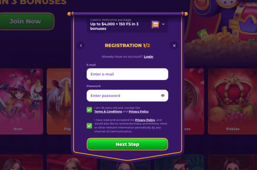 royal game casino login
