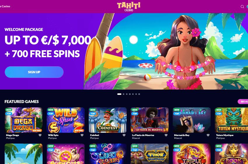 tahiti casino welcome package