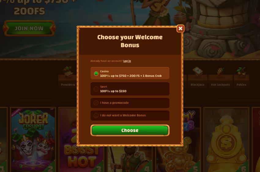 tiki casino login