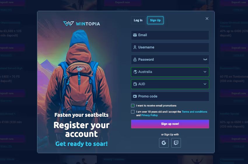 wintopia casino login