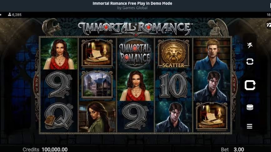Immortal Romance Slot Symbols and Reels