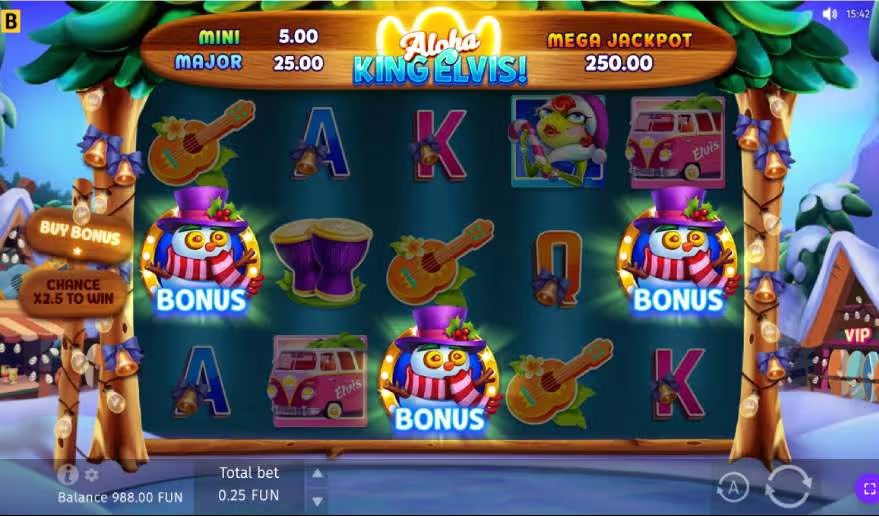 Aloha King Elvis Slot Free Spins Bonus