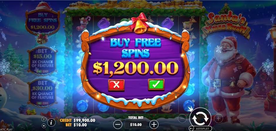 Santa's Xmas Rush Slot Buy Free Spins Image