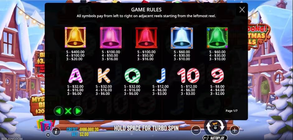 Ding Dong Christmas Bells Slot Game Rules
