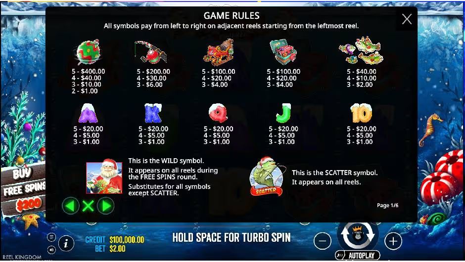 Christmas Big Bass Bonanza Game Rules Image