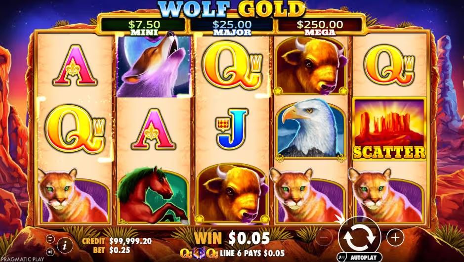 Wolf Gold Slot BG Screenshot