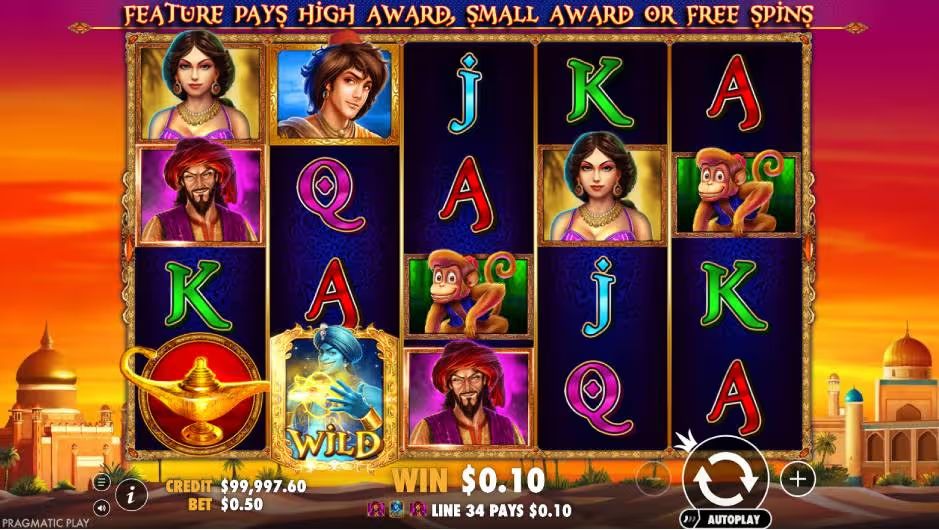 3 Genie Wishes Game Play